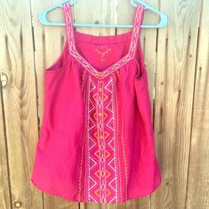 Magenta Aztec Tank top